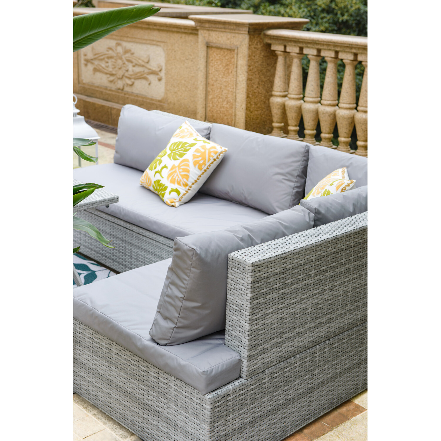 Transform Your Patio into a Luxurious Retreat with AJUNION Wicker Woven Garden Sofa Set