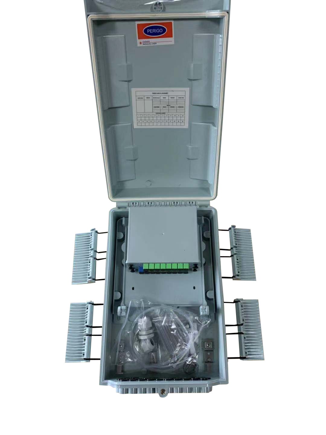 China 24 Port Fiber Optic Distribution Box ABS IP 65 With Wall/Pole Method SC Plug-in PLC Splitter