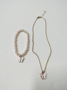 China Gold Silver Childrens Butterfly Necklace Lightweight Multi Function factory