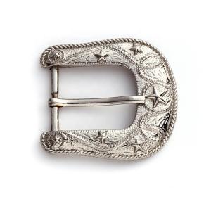 China Popular 25mm Pin Belt Buckles With Carving , Light Surface Treatment factory