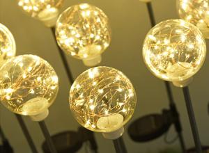 China Solar Copper wire ball lights Garden Decoration Plugin Ground Lamp Lawn Lamp factory