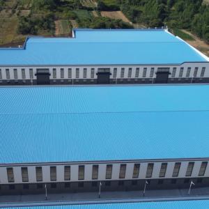 Double Span Prefabricated Steel Warehouse with 50-Year Lifespan