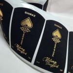 Customizable Printing Gold Foil Stamping Embossed Premium Velvet Paper Wine