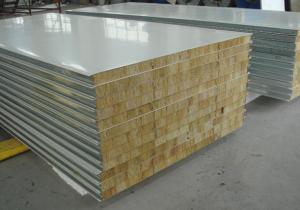 China Small Waves Foam Sandwich Roof Panels , Easy Installation Rockwool Sandwich Panel factory