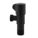 200 PSI SUS304 Matte Black Angle Stop Valve Potable Water Hydronic Heating