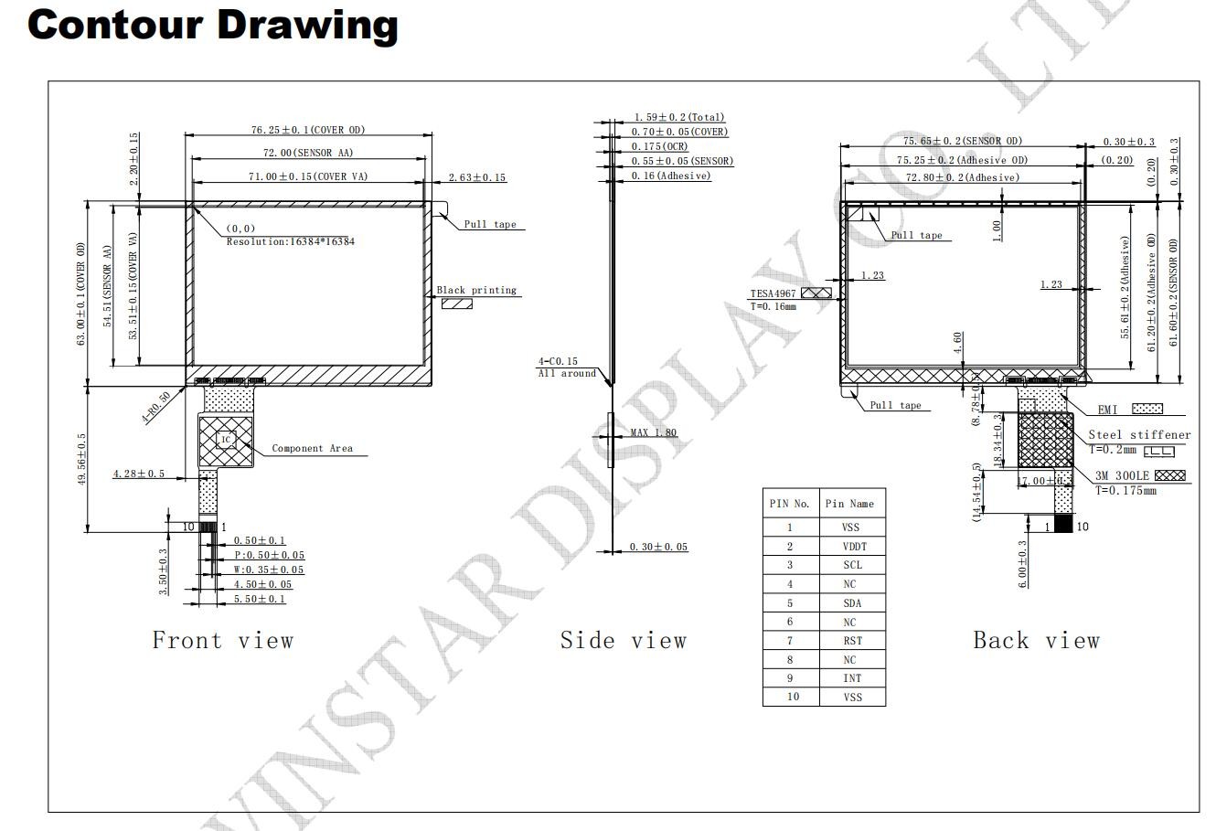 3.5'' Touch Panel Multi Touch COF CTP LLI2130 IC I2C Interface PCTP Customizable