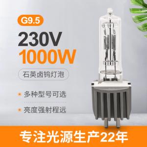 China G9.5 2 Pin Halogen Bulb Lamp 230V 1000W Studio Single Ended 250h factory