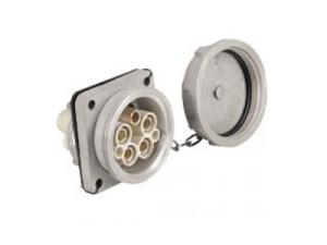 China 5P 250Amps IP67 Weatherproof Big Current Receptacle Panel Mounted Industrial Socket part no. 4032 factory