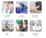 Clear Oil Proof Medical Powder Free Vinyl Exam Gloves