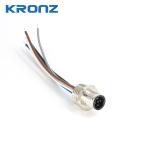 M12 Connector Socket Panel Aviation Wire Connector 5 Pin Electrical Cable