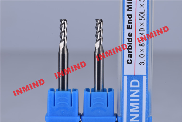 0.7 um Grain Size Cnc End Mill Bits / Milling Machine Bits 3 mm Diameter