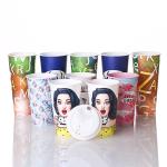 Wholesale eco friendly durable custom logo printed IML container pp drink cup