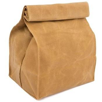 Eco Friendly 10oz 12oz 16oz Washable Waxed Canvas Insulated Reusable Lunch Bag