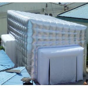 China 7m Silvery Cube Inflatable Tent for Exhibition and Advetisement on sale
