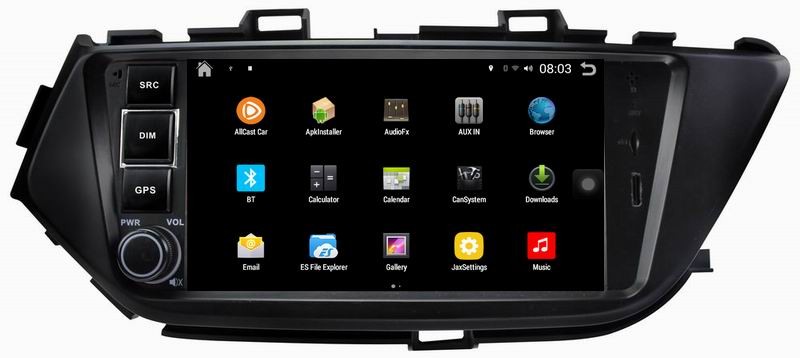 Ouchuangbo big sceen audio gps stereo for Nissan Lannia 2015 with 1.6GHz capacitance sceen android 4.4 BT USB