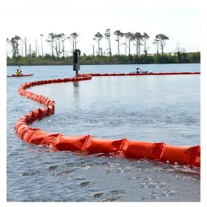 China Orange Floating PVC Containment Boom for Water Field Spill Leakage on sale
