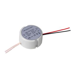 Round Case Plastic LED Driver Indoor Constant Voltage IP20 For Cabinet Strip Light