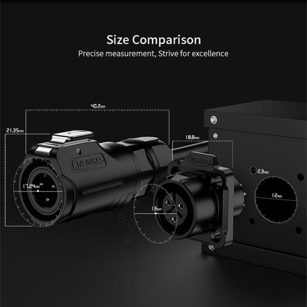 Cnlinko LP12 2 3 5 6 8 Pin Ip68 Waterproof Connector Male Female Plug Socket for Led Power Electric Connectors