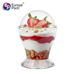 China 150ml disposable clear plastic cups with dome lids for cold beverage factory