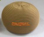 hand made large size Acrylic crochet floor pouffe crochet pouf hassock Ottoman