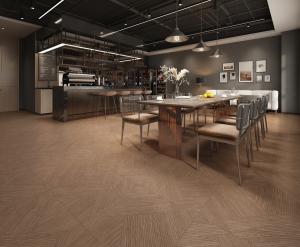 China Antibacterial 24&quot;X48&quot; Brown And Beige Wooden Porcelain Tiles For Bedroom factory