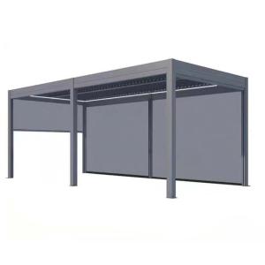 China Electric Louver Turning Pavilion Outdoor Villa Courtyard Smart Flip Ecological Sun Room Windproof Rolling Curtains Shade The Sun factory
