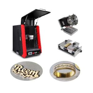 China Fast and 20W/30W/50W/100W Gold Silver Jewelry Laser Marking Machine for Ring Bracelet Necklace Pendant Cutting Engraving factory