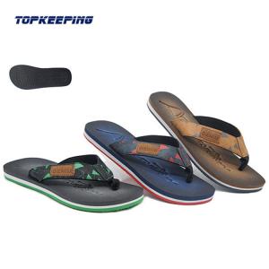 China Multi Color Men Rubber 1.5cm Eva Flip Flop Slippers With Textured Logo factory