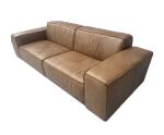 1-2-3 Seat Vintage Brown Leather Flange Welt Sofa Living Room Couch