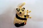 Customized Logo Animal Diamond necklace Jewelry USB flash drive 8Gb