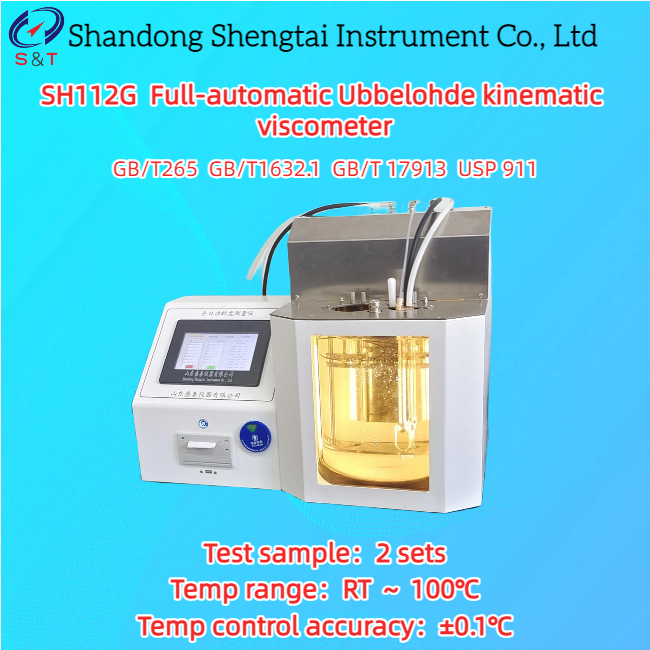 2 Holes Full-Automatic Ubbelohde Kinematic Viscometer RT ~ 100℃ 199 Sets Storage ASTM D445
