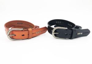 China Dark Nickel Buckle Womens Studded Leather Belt With 95 - 125cm Length factory