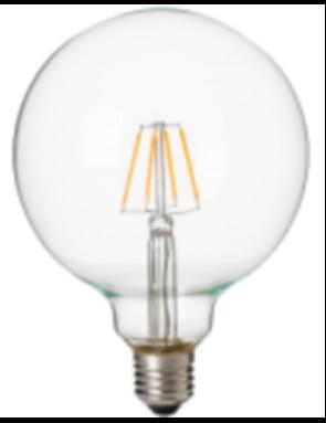 LED Filament 4w G95 400 Lumen LAMP Retro Saving Energy Indoor Chips Transparent