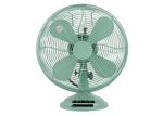 Solid Metal Desk Fan 3 Speed Oscillating Brushed Metal Nickel ETL Listed