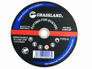 China Reinforced 9 Inch 230mmX1.9mm Straight Abrasive Metal Cutting Discs factory