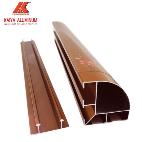 Anodized Gold Aluminum Window Extrusion Profiles 6063 6061