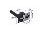 Heavy Duty Front Door Latch 51x42x30mm Nickel Finished For Hotel Room Doors