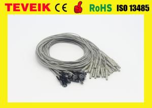China 1m Silver Chloride Plated Copper Electrode Cable For EEG Machine factory