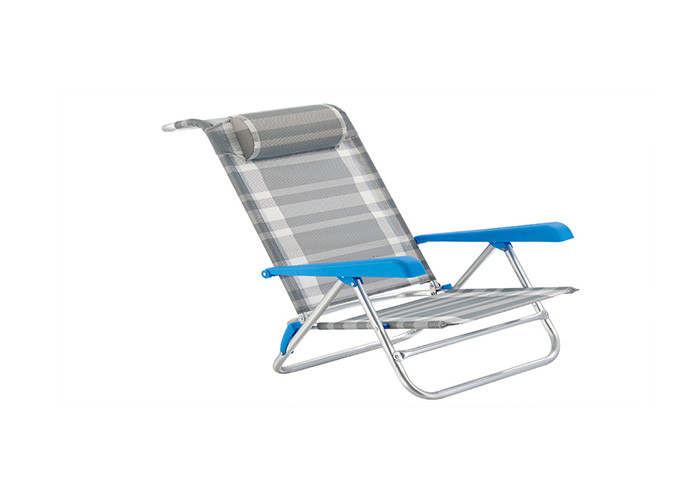 Outdoor Steel Textilene Recliner Garden Chairs Backpack Beach Sand Chair