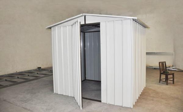 China White Moisture Proof Construction Steel Metal Shelters / Car Sheds With