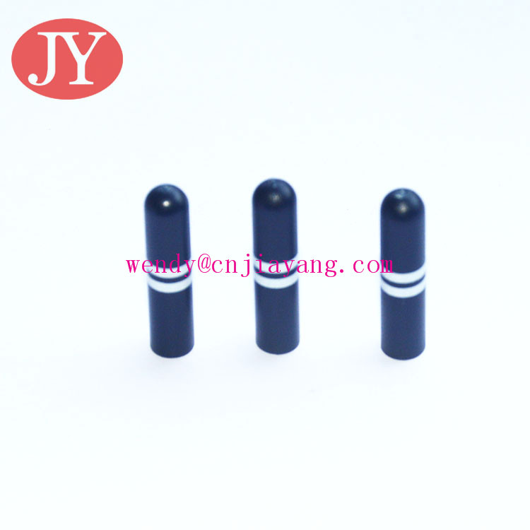 Jiayanag aglet plastic tipping blue color ABS plastic tipping black color plastic shoelace tippin Drawcord end cap tips