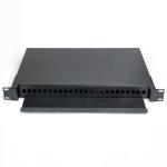 24 Cores Fiber Optic Patch Panel , Cold Rolled Steel SPCC LC Patch Panel