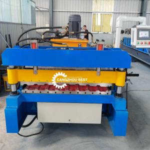 China C8 1000mm Roofing Sheet Roll Forming Machine Steel Metal Making High Effective factory