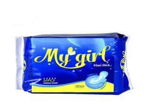 China Disposable Breathable Cotton Sanitary Napkin 280mm Sanitary Pads Organic factory