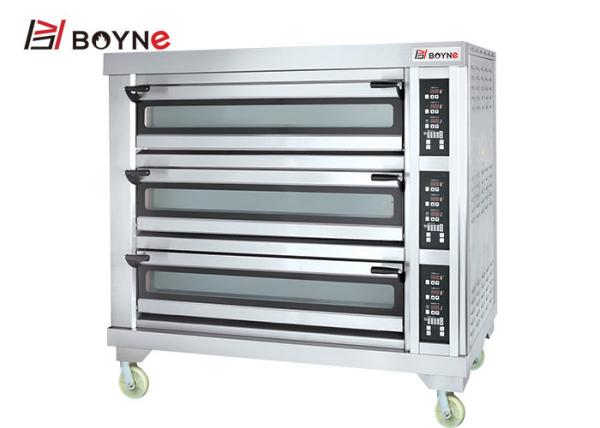 Stainless Steel High End Electric Microcomputer Commercial Three Deck Six Tray