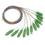 12 Core 12 Colors SC APC G657D PVC 0.9mm Single Mode Fiber Pigtails