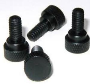 China Black Aluminum Knurled Thumb Screw For Automotive Hardware Fastener factory