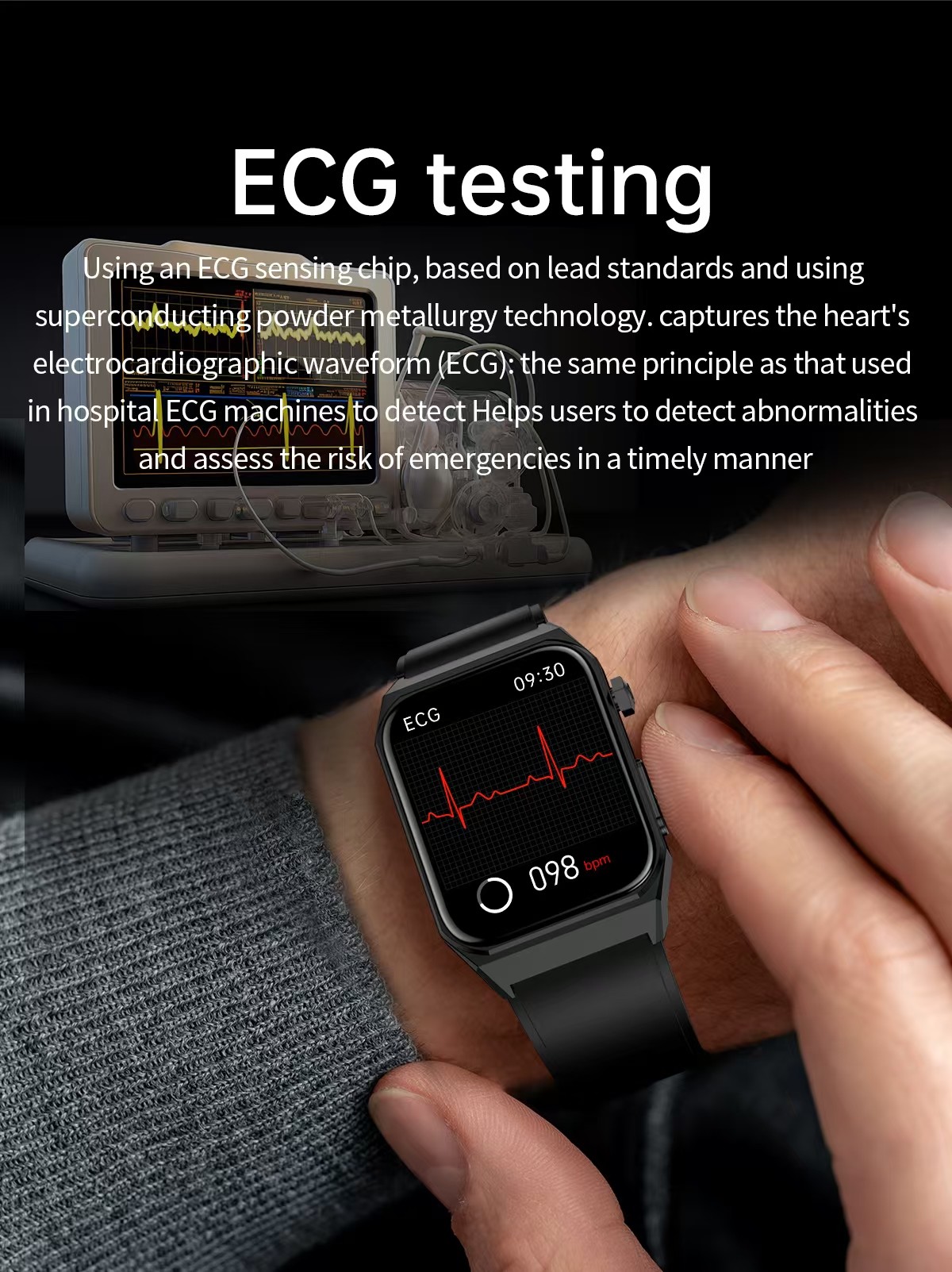 E530 Smart watch Music Control Health Monitoring Smartwatch With Blood Sugar SMS Reminder