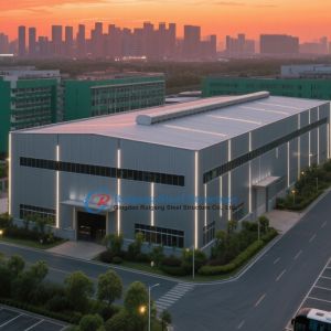 China Prefabricated Steel Frame Industrial Workshop Building With Light Steel Structure And Sandwich Panel on sale