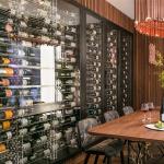 Wall Hanging Stainless Steel Wine Cabinet luxury Custom For Hotel
